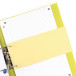 Oxford intercalaires 24 x 10,5 cm, 2 trous, jaune, 100 pièces