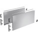 Hettich AvanTech YOU Silver Drawer Side Kit Height 251mm Depth 600mm per piece