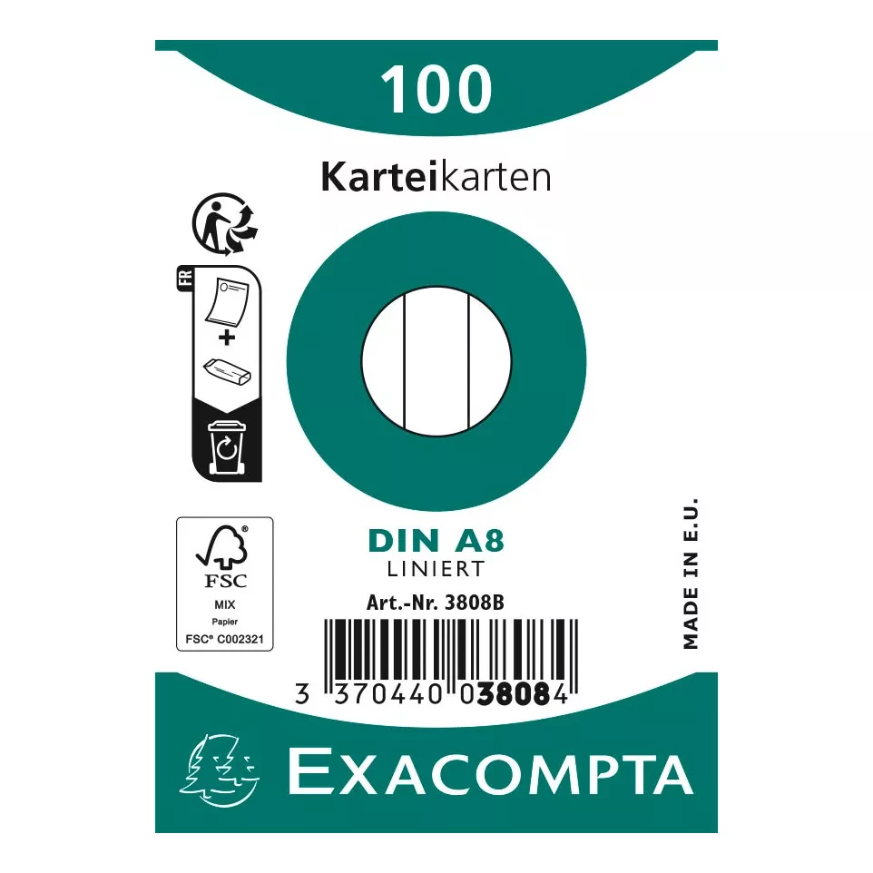 Exacompta Ruled Index Cards 5.5 x 7.4...
