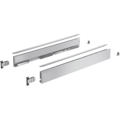 Hettich AvanTech YOU Silver Drawer Side Kit 77mm Height 500mm Depth per Piece