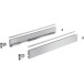 Set ladezijwanden zilver hoogte 77mm, diepte 400mm Hettich Avantech You / pce