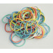 Q-CONNECT elastieken, breedte 1,5 mm, verschillende lengtes, 25 g, geassorteerde kleuren