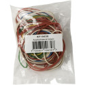 Q-CONNECT élastiques, largeur 1,5 mm, longueurs différentes, 25 g, couleurs assorties