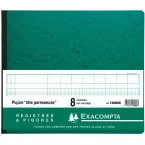 Exacompta registres, ft 27 x 32 cm, 8 colonnes sur 1 page, 28 lignes, 80 pages