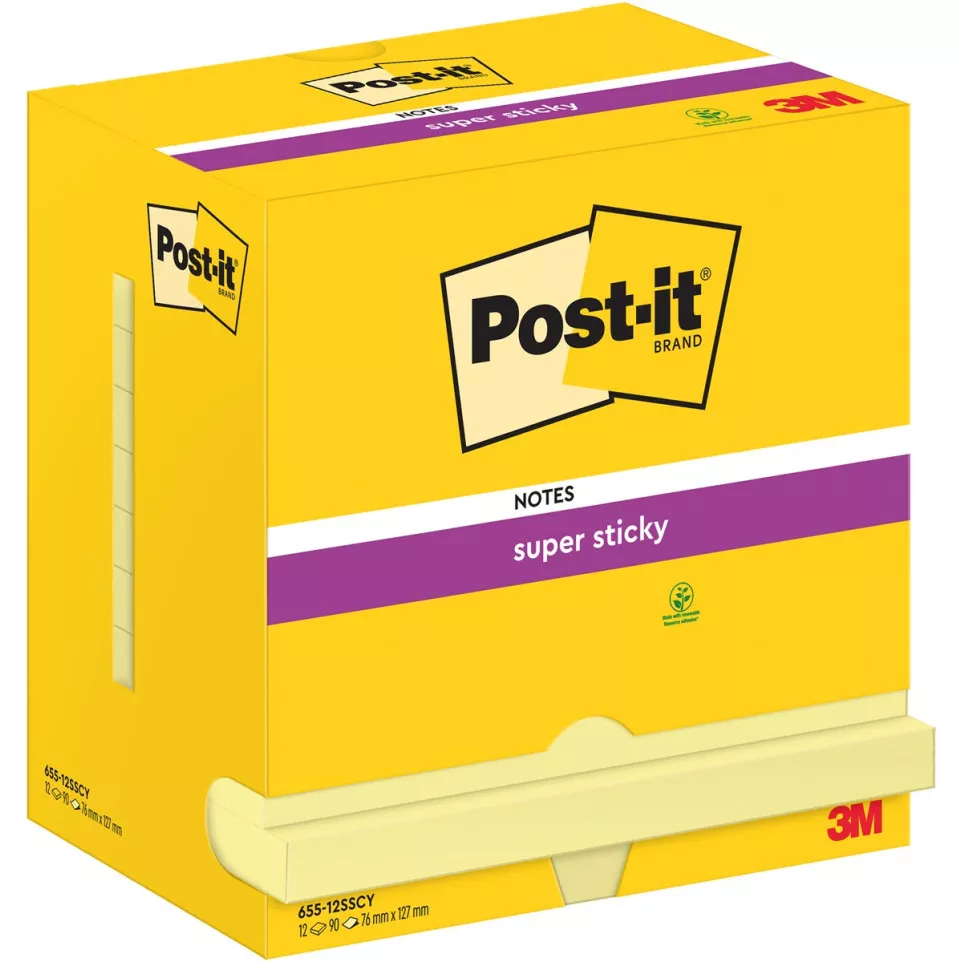 Post-It Super Sticky Notes, 90...