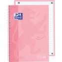 Oxford School Touch Europeanbook spiraalblok, ft A4+, 160 bladzijden, gelijnd, pastel roze