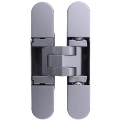 Charnière invisible KUBIKINA K6100 chromé/satiné pour épaisseur de panneau min.18mm / pce