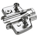 Vernikkelde kruismontageplaat met speciale schroeven en expansiehulzen (voor Ø5 x 12 mm boren), met directe hoogteverstelling, t