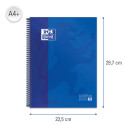 Oxford School Classic Spiral Notebook A4 Plus 160 Pages 5mm Grid Dark Blue