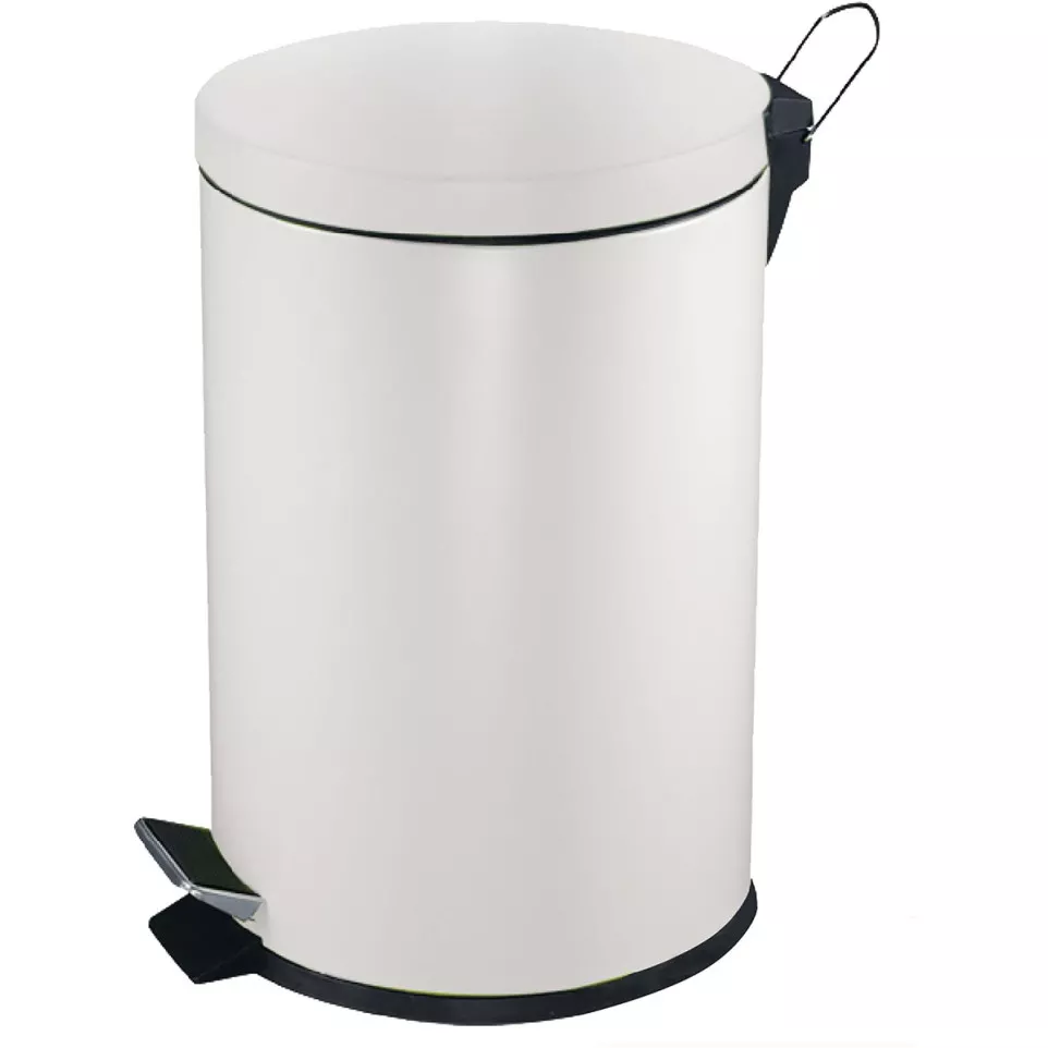 V-part poubelle à pédale 5 l, blanc