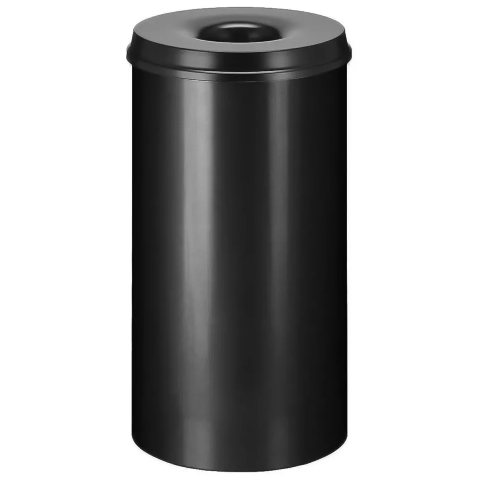 V-part vlamdovende papierbak 50 l, zwart