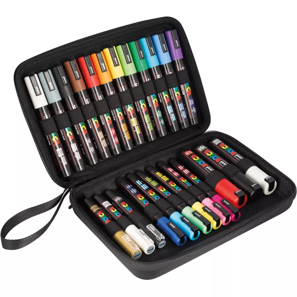 Posca paintmarker in luxe koffer, 24...