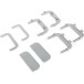 Kit d'accessoires profil GOLA central PVC inox brossé / pce