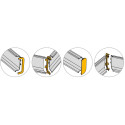Accessoireset GOLA centraal profiel PVC wit / pce