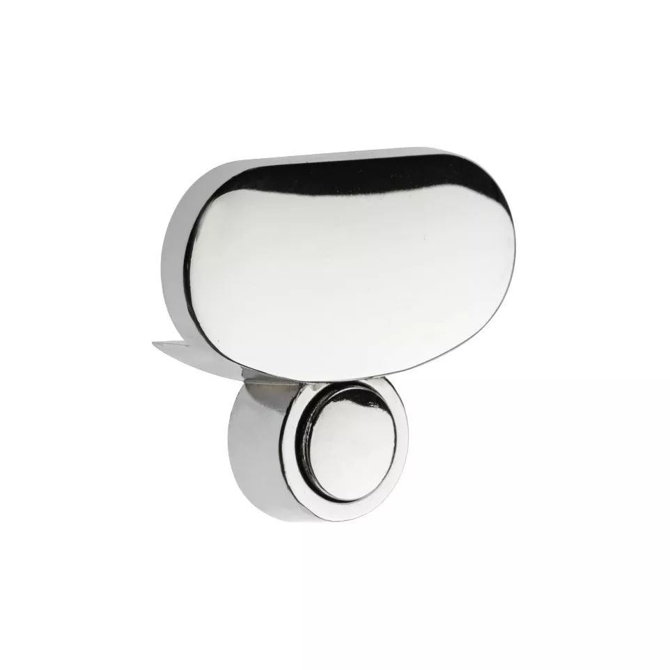 Chrome Oval Glass Shelf Bracket for...