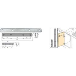 Hettich Connection Plate for 200mm Front Panels per piece
