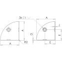 Afgeronde beschermende hoek 30mm 8010 / pce