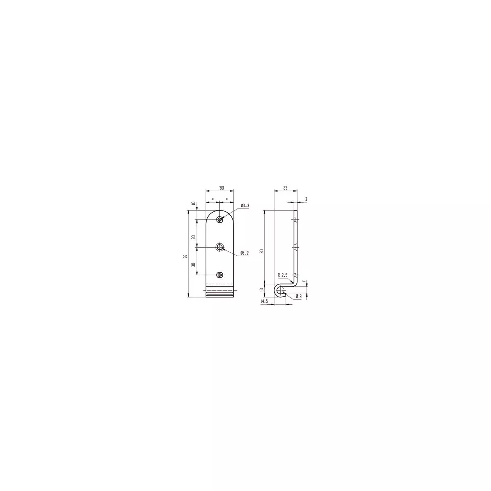 Fermeture de caisse+crochet n°7006 / pce