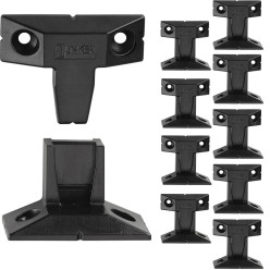 Pair of Flink 2 Clip Mounting Brackets Black PVC Pack of 10