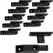 Paar Flink 1 bevestigingsklemmen, PVC, zwart / 10pce