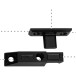 Flink Pair of Black PVC Mounting Clips 10 Pieces