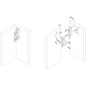 Paar Flink 1 bevestigingsklemmen, PVC, zwart / 10pce