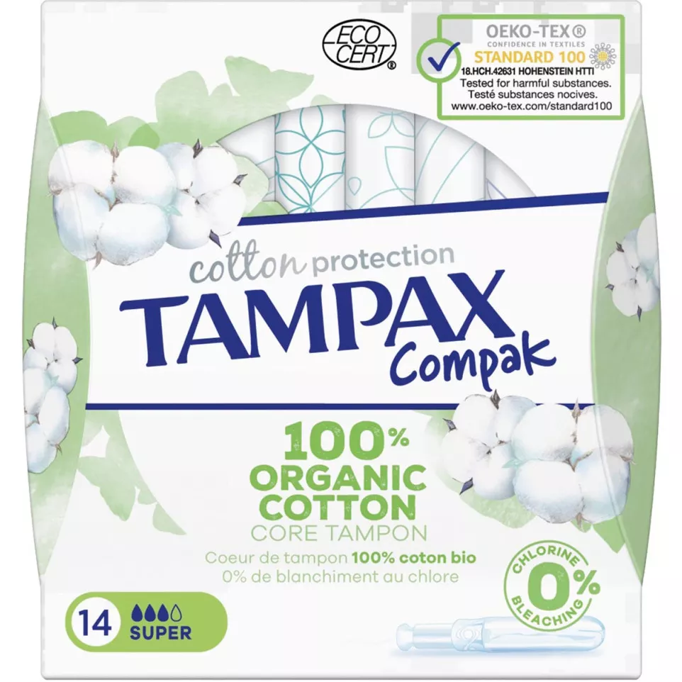 Tampax Cotton Super tampons, paquet...