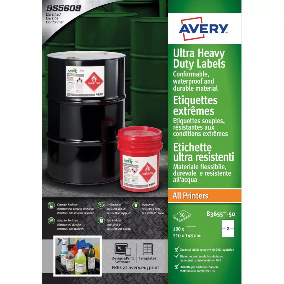 Avery Etiquettes Ultra Heavy Duty, ft...
