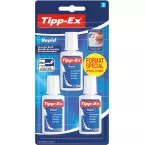 Tipp-Ex correcteur liquide Rapid, blister de 3 pièces, special format