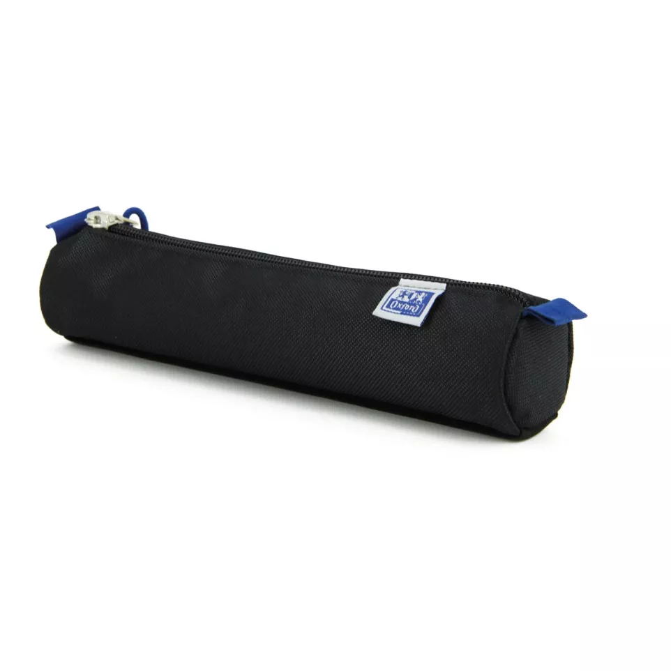Oxford round pencil case black