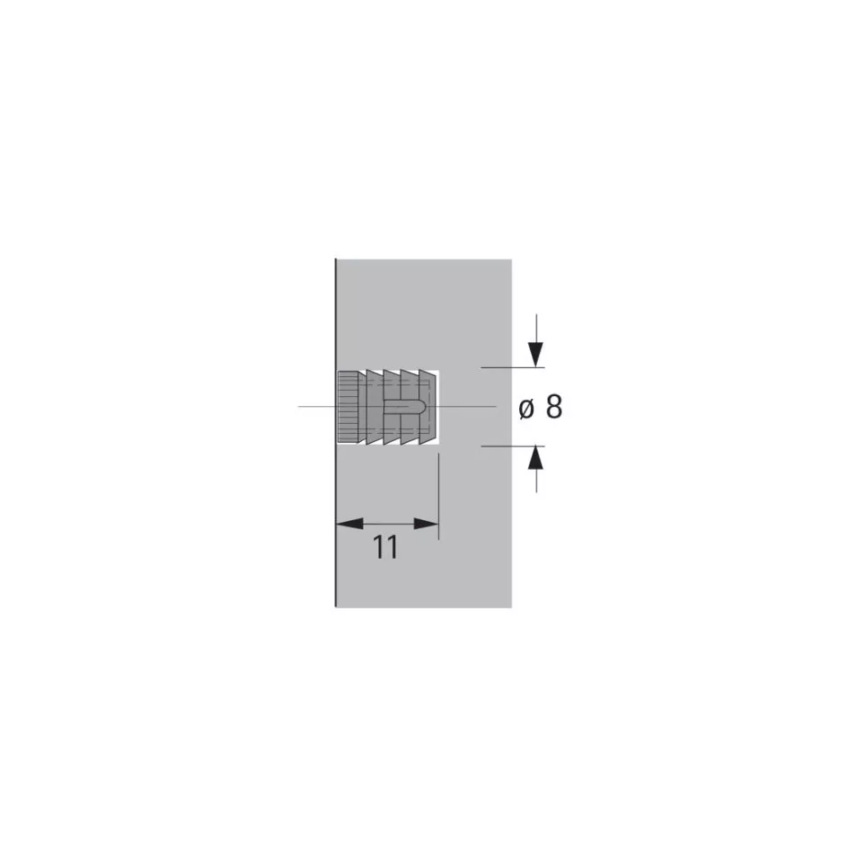 40005 Huls nr. 49 8x11mm PVC wit voor...