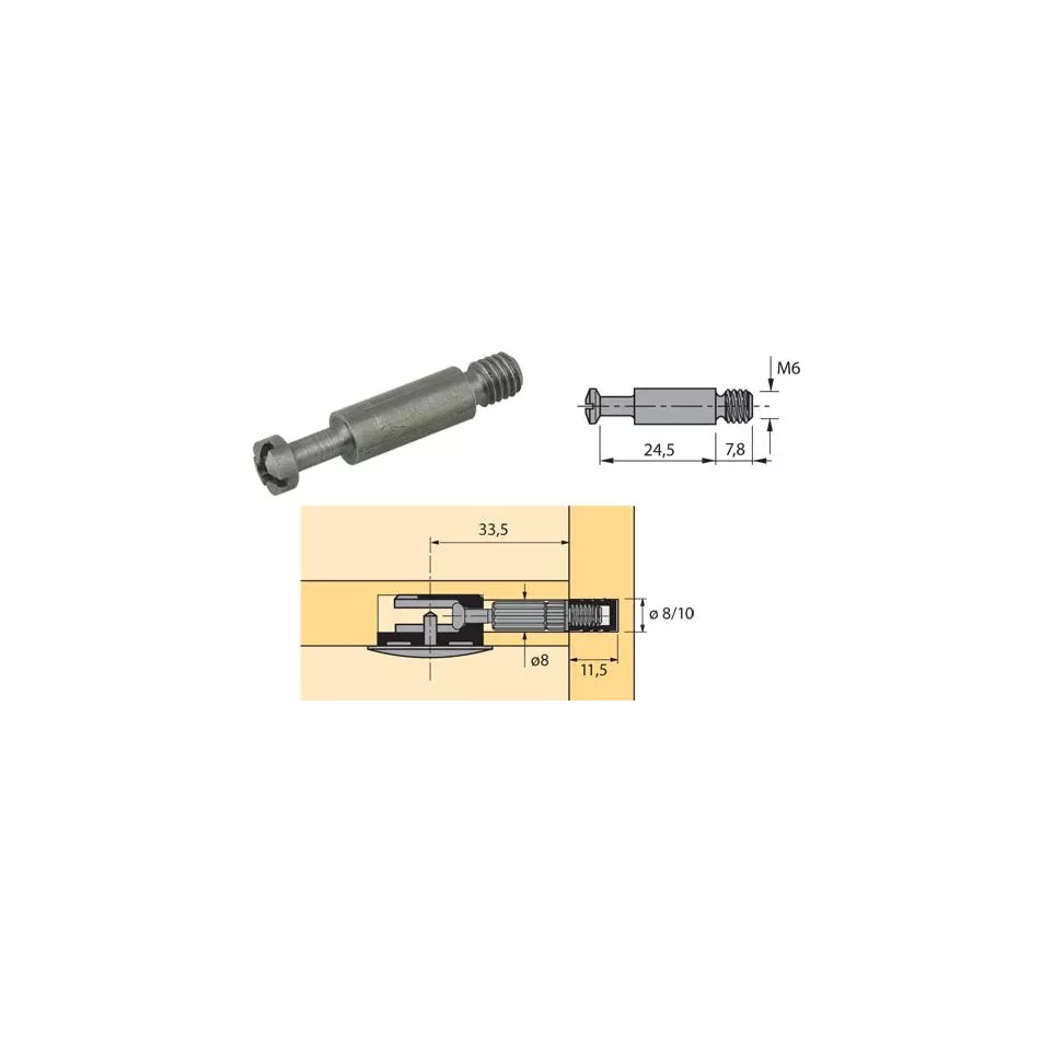 Screw-in Dowel Hettich DU 643 M6 for...