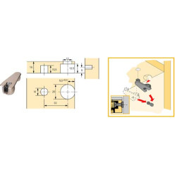 VB 36 eccentric connecting fitting Hettich 19mm panels per piece