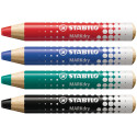 Stabilo MARKdry crayon pour tableaux blancs, étui de 4 pièces en couleurs assorties