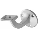 Support de rampe plat 3507 déporté 75mm à visser alu naturel / pce