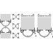 1 zwarte PVC afdichtingsstrip voor 1 klapdeur, dikte 50 tot 60mm DNP75 2500mm / pce