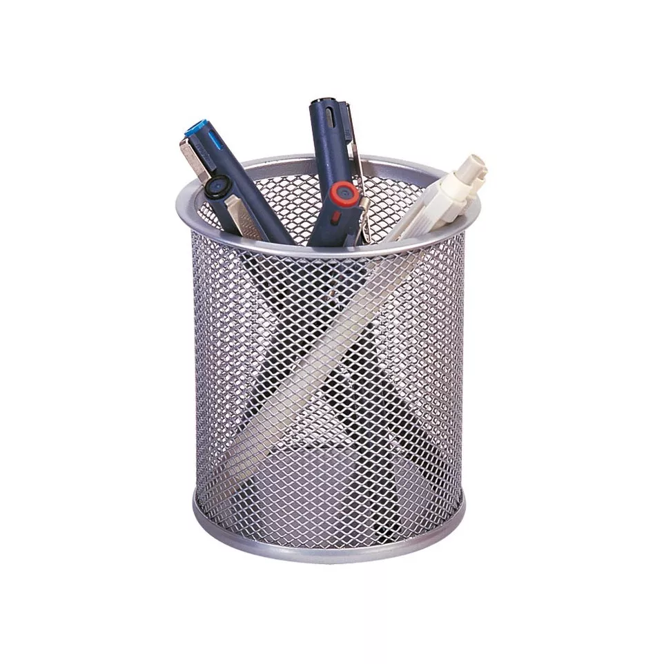 Q-CONNECT Pen Holder Metal Mesh Silver