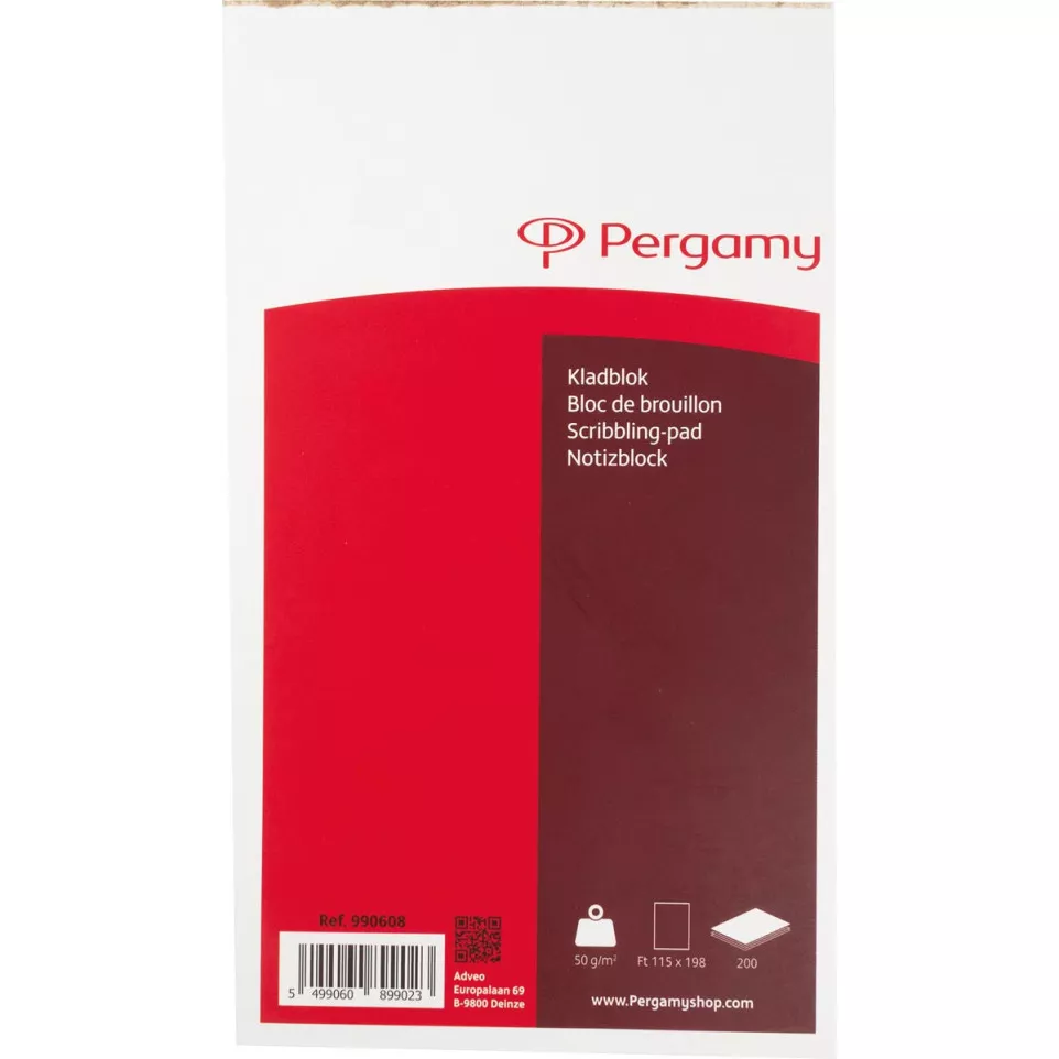 Pergamy kladblok, ft 11,5 x 19,8 cm,...
