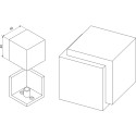 Square Door Stop (40x40x40mm) Matte Black per piece