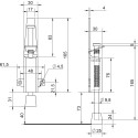Cale-porte à ressort LL751, 165/196mm, course= 40 mm, inox / pce