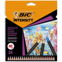 BIC Intensity Aquacouleur Dry Watercolor Pencil Set 24 Pieces