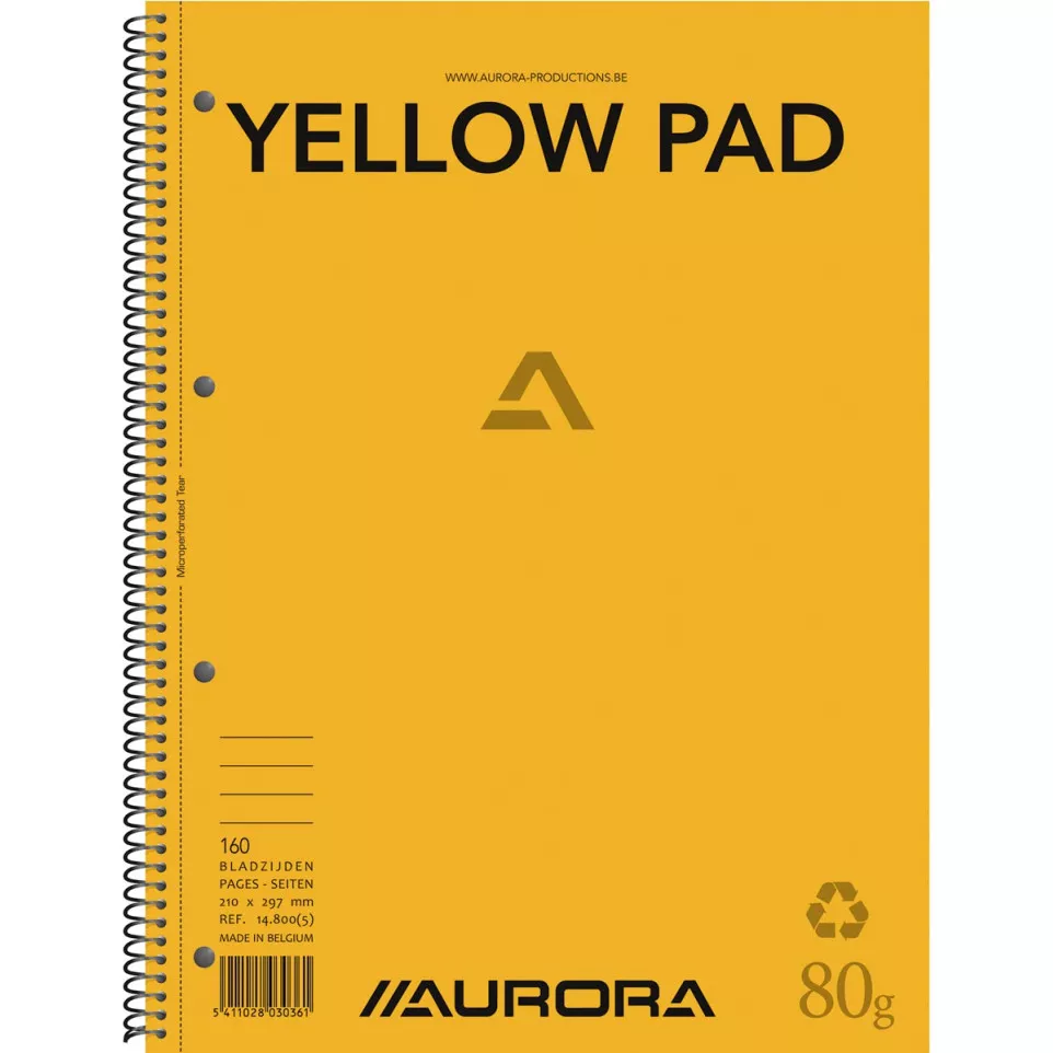 Aurora Yellow Pad collegeblok, ft A4,...