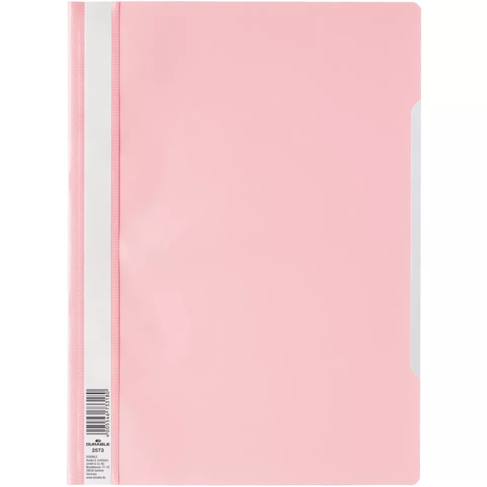 Durable light pink quotation folder