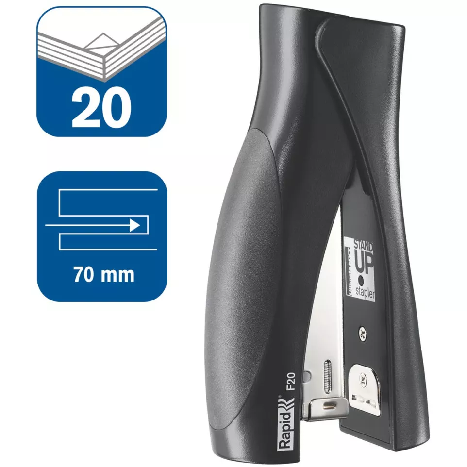 Rapid StandUp F20 Stapler, staples up...