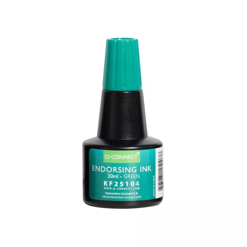 Q-Connect Endorsing Ink 28ml Green