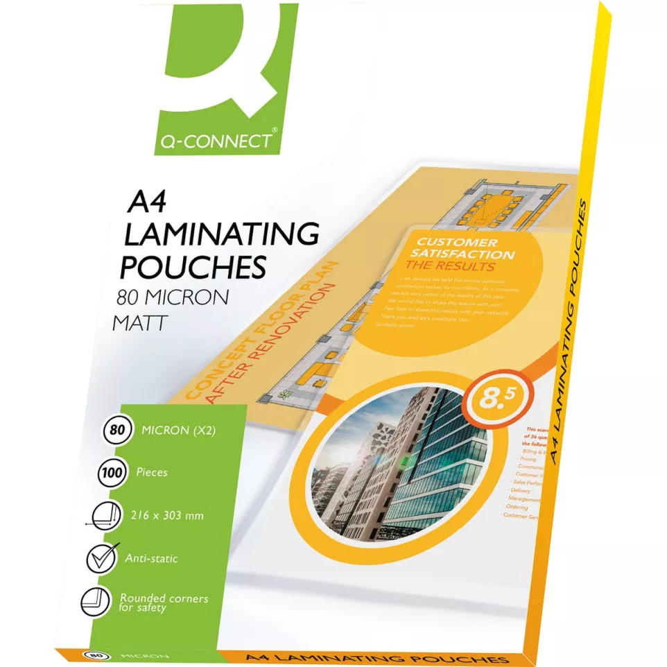 Q-CONNECT lamineeretui A4 2x 80...