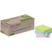 Q-CONNECT Quick Notes Recycled pastel, ft 38 x 51 mm, 100 vel, doos van 12 stuks in geassorteerde kleuren