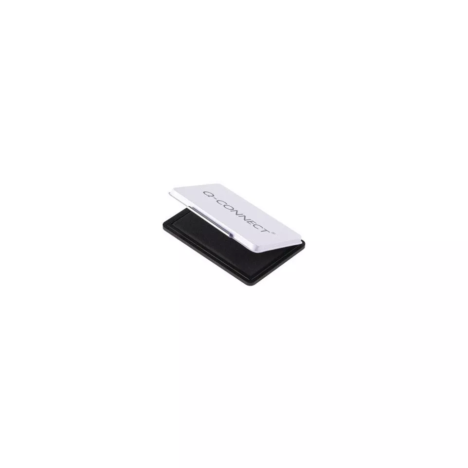 Q-Connect Black Ink Stamp Pad 90 x 55 mm