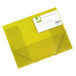 Q-CONNECT A4 Plastic Folder with Flaps and Elastic Closure Yellow Transparent