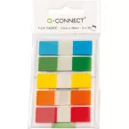 Q-CONNECT index mini, ft 12,5 x 45 mm, 5 x 20 tabs, geassorteerde kleuren